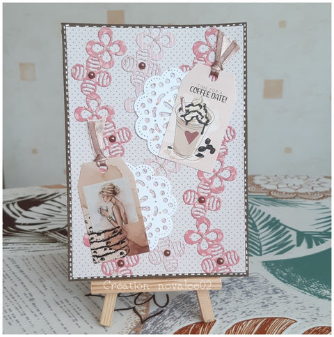 Inlovearts 4pcs Flower Border Cutting Dies