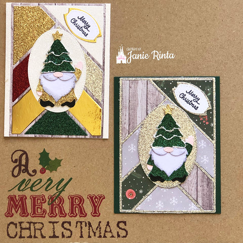 Inlovearts Gnome Wearing a Christmas Hat Cutting Dies