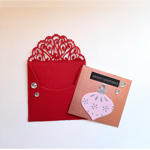 Inlovearts Floral Border Envelop Shape Cutting Dies