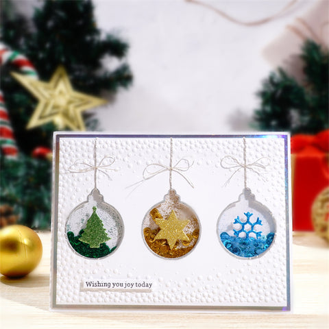 Inlovearts 5pcs Christmas Balls Metal Cutting Dies