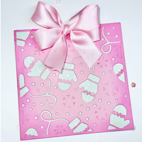Inloveartshop Winter Gloves Background Board Cutting Dies