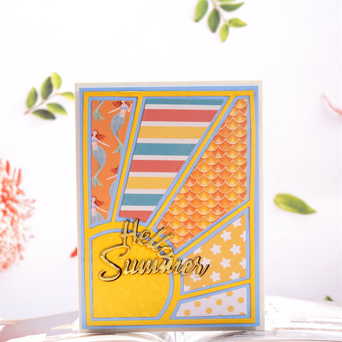 Inlovearts Rectangle Triangle Circle Split Background Board Cutting Die