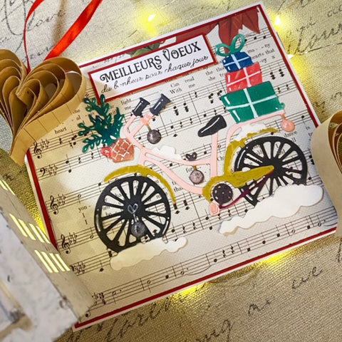 Inlovearts Bicycle Full of Gifts Metal Cutting Dies