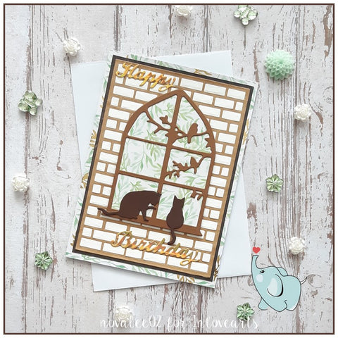 Inlovearts Brick Wall Background Board Dies