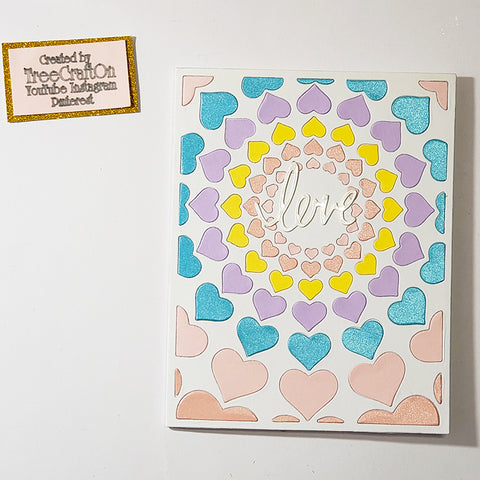 Inlovearts Little Hollow Hearts Background Board Cutting Dies