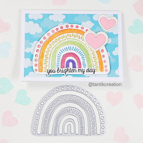 Inlovearts Rainbow-Shaped Decoration Metal Cutting Dies