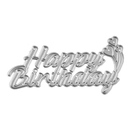 Happy Birthday Words Decor Dies - Inlovearts