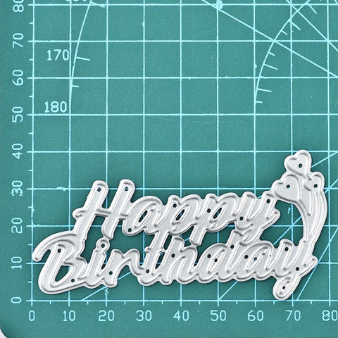 Happy Birthday Words Decor Dies - Inlovearts