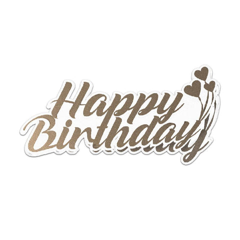 Happy Birthday Words Decor Dies - Inlovearts