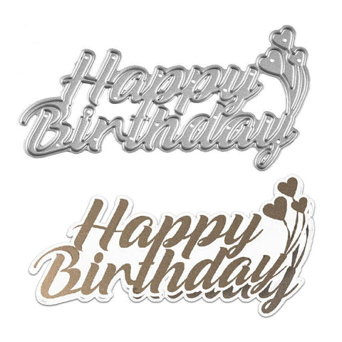 Happy Birthday Words Decor Dies - Inlovearts