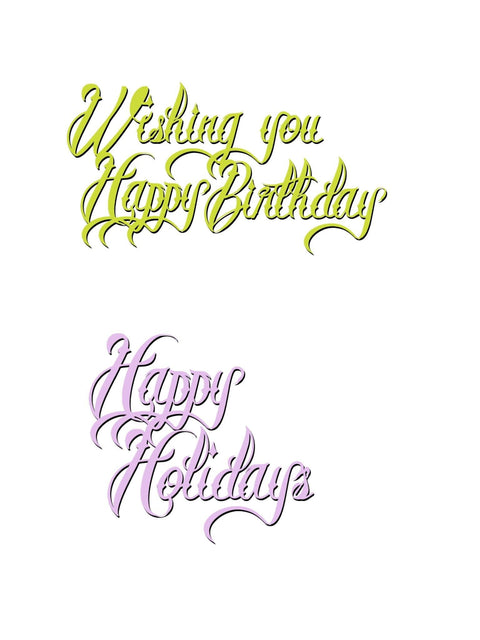 Inloveartshop Best Wishes Sentence Cutting Dies