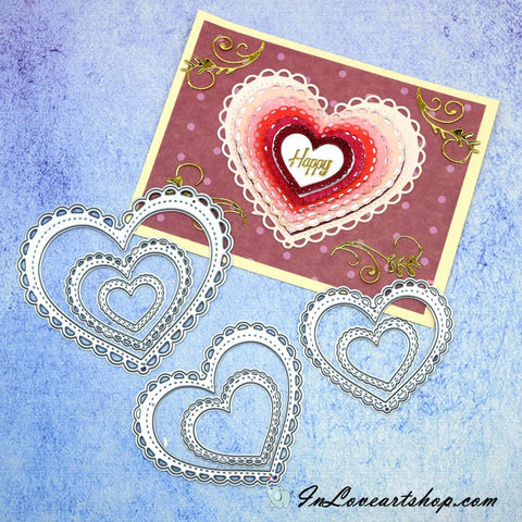 Heart Shape Frame Dies - Inlovearts