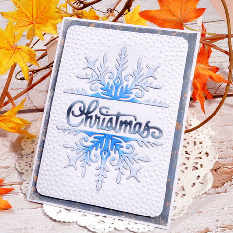 Inlovearts Christmas Words with Snowflakes Cutting Dies