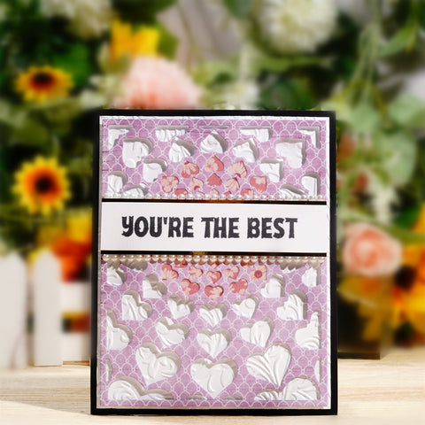 Inlovearts Little Hollow Hearts Background Board Cutting Dies