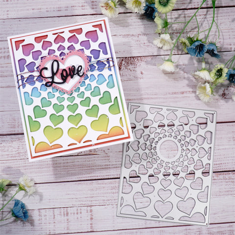 Inlovearts Little Hollow Hearts Background Board Cutting Dies
