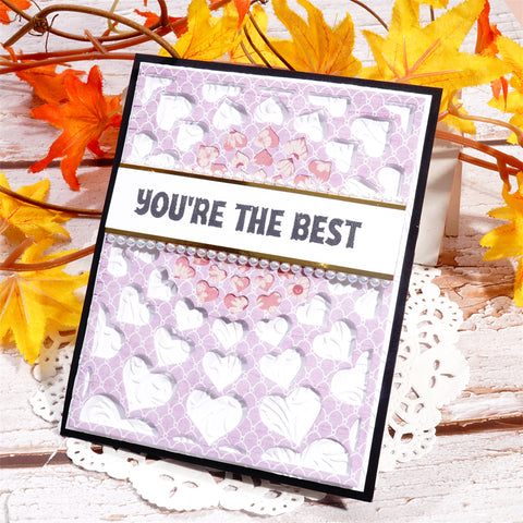 Inlovearts Little Hollow Hearts Background Board Cutting Dies
