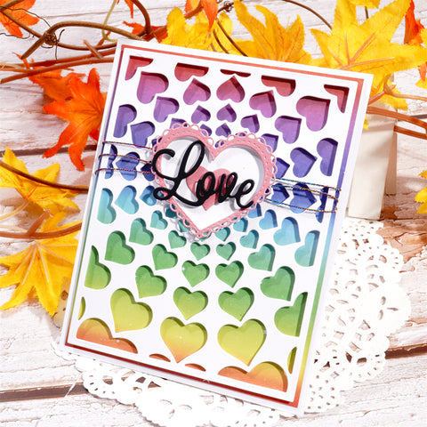 Inlovearts Little Hollow Hearts Background Board Cutting Dies