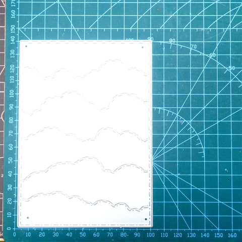 Inlovearts Cascading Clouds Background Board Cutting Dies