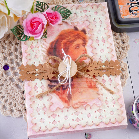 Inloveartshop Floral Flower Linking Decor Border and Frame Cutting Dies