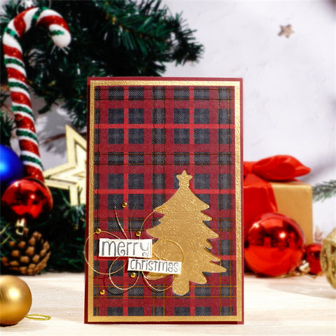 Inlovearts 2pcs Hollow Christmas Tree Metal Cutting Dies
