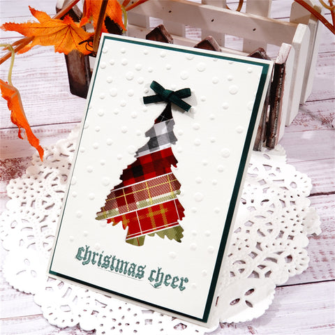 Inlovearts 2pcs Hollow Christmas Tree Metal Cutting Dies