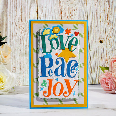 Inlovearts "Love & Peace & Joy" Word Cutting Dies