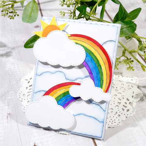 Inlovearts Cascading Clouds Background Board Cutting Dies