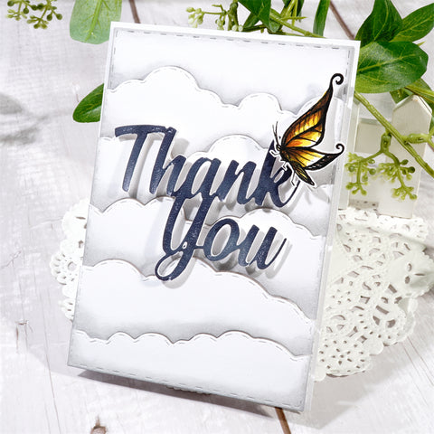 Inlovearts Cascading Clouds Background Board Cutting Dies