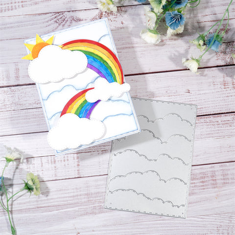 Inlovearts Cascading Clouds Background Board Cutting Dies