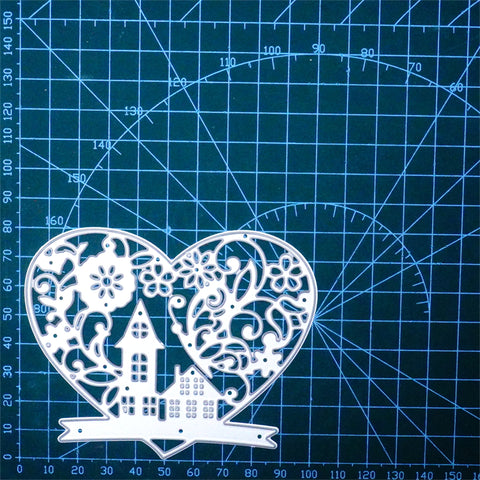 Inlovearts House in Heart Shape Cutting Dies