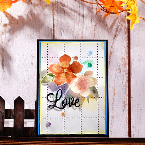 Inlovearts Rectangular Background Board with Dotted Line Cutting Dies