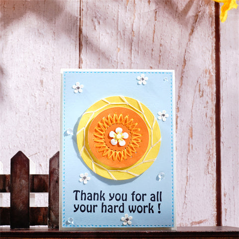 Inlovearts Square Background and Round Frame Dies