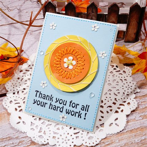 Inlovearts Square Background and Round Frame Dies