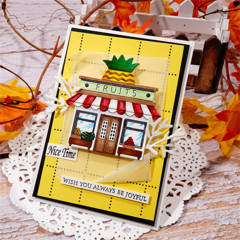 Inlovearts Rectangular Background Board with Dotted Line Cutting Dies