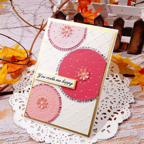 Inlovearts Square Background and Round Frame Dies