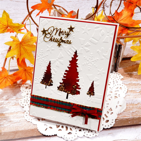 Inloveartshop 3pcs Christmas Trees Cutting Dies