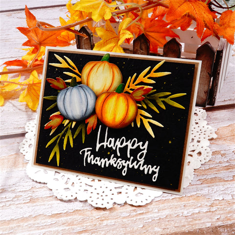 Inlovearts "Happy Thanksgiving" and Pumpkin Cutting Dies