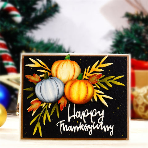 Inlovearts "Happy Thanksgiving" and Pumpkin Cutting Dies