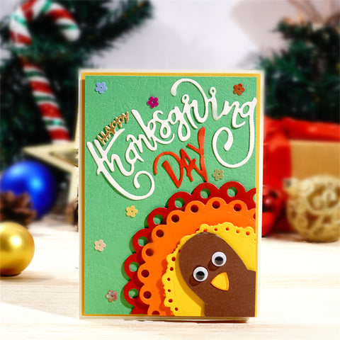 Inlovearts "Thanksgiving Day" Word Metal Cutting Dies