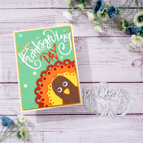 Inlovearts "Thanksgiving Day" Word Metal Cutting Dies