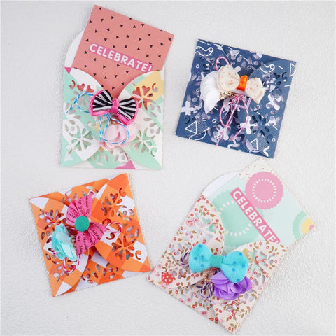 Foldable Heart Clover Cover Pocket Dies