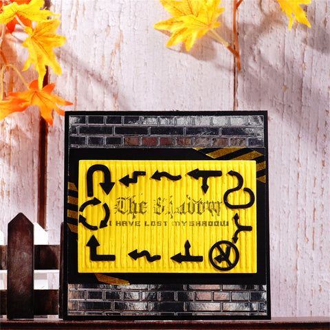 Inlovearts 11pcs Winding Arrows Route Signs Cutting Dies