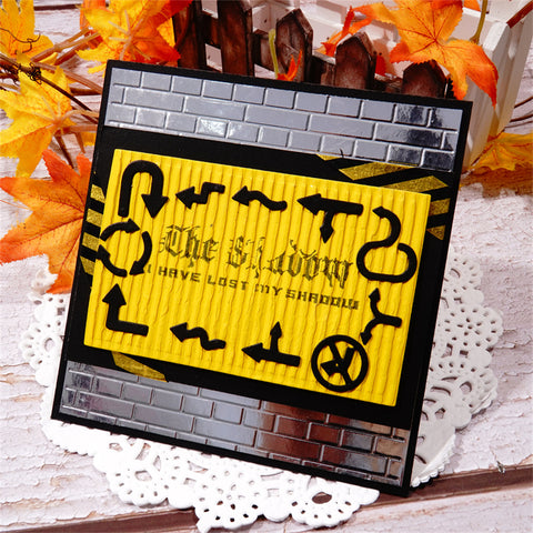 Inlovearts 11pcs Winding Arrows Route Signs Cutting Dies
