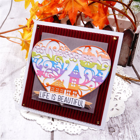 Inlovearts House in Heart Shape Cutting Dies