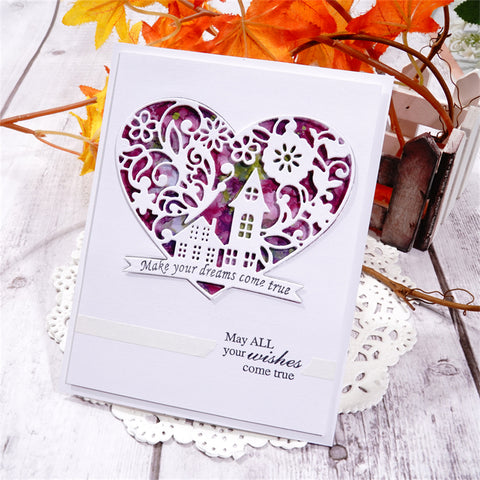 Inlovearts House in Heart Shape Cutting Dies