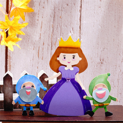 Inlovearts Princess and Dwarfs Metal Cutting Dies