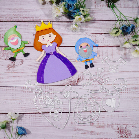 Inlovearts Princess and Dwarfs Metal Cutting Dies