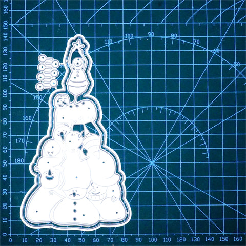 Inlovearts Snowman In Triangle Shape Cutting Dies