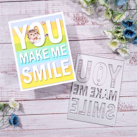 Inlovearts "You Make Me Smile" Background Board Cutting Dies