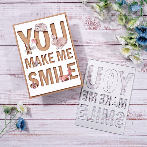 Inlovearts "You Make Me Smile" Background Board Cutting Dies